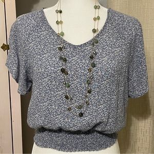 Paper Crane Stretchy Women’s Crop Top Blue